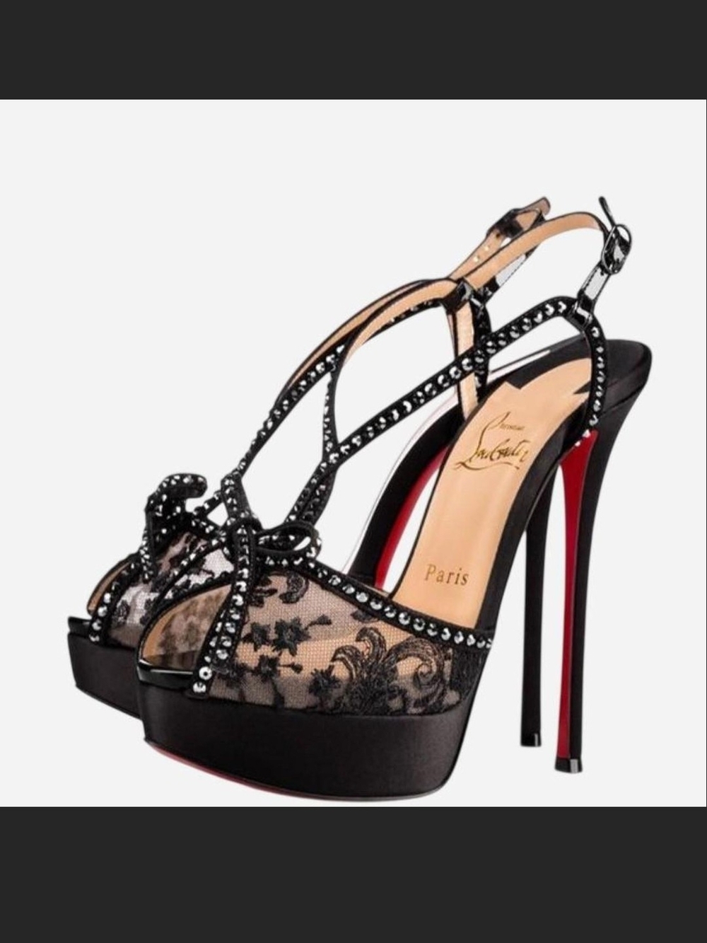 Christian Louboutin Balavenezia Lace 150 platform sandal Heels